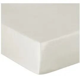 Heckett and Lane Spannbettlaken Mako-Satin 90 x 210 - 220 cm Off-White
