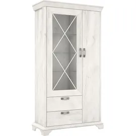 Forte Vitrine Kashmir 113 x 48,3 x 210,3 cm Weiß