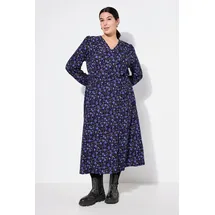Studio Untold Maxikleid A-Linie Geblümt Blauviolett 46/48