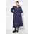 Studio Untold Maxikleid A-Linie Geblümt Blauviolett 46/48