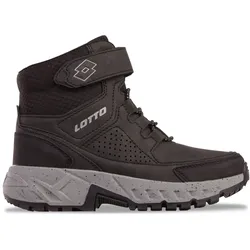 Klettboot LOTTO, Gr. 32, schwarz (schwarz, grau), Synthetik, Kunstfaser, mehrfarbig, sportlich, Schuhe, - verbesserte Sichtbarkeit durch reflektierenden Details