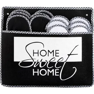 Onvaya ABS Gästepantoffel Home Sweet Home 6er Set Antirutsch Hausschuhe | 36/45 EU