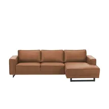 Soho Eckcouch Leder 3-Sitzer Braun
