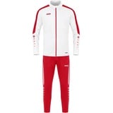 Jako Kinder Trainingsanzug Polyester Power Weiß/Rot, 152