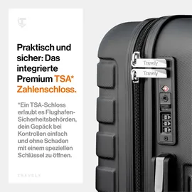 Travely Premium 4-Rollen Cabin 55 cm / 36 l schwarz