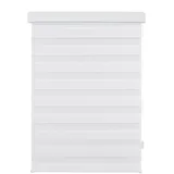 ONDECO Doppelrollo Kassetten Duo Rollo Seitenzugrollo mit Klemmträger inklusive Montagematerial Weiß, 100x160cm