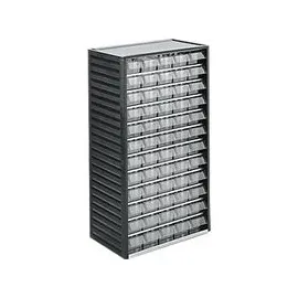 TRESTON Kleinteilemagazin Polypropylen 310x180x550 mm Anthrazit 60 Schubladen
