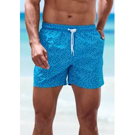 BENCH Badehose türkis-bedruckt Blau XL