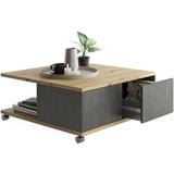 FMD Mobiler Couchtisch Artisan-Eiche