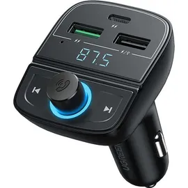 UGREEN FM Transmitter Bluetooth 5.0 MP3 Car Charger - Schwarz