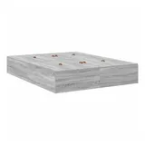 vidaXL Aufbewahrungsbettgestell 140 x 200 cm Grau