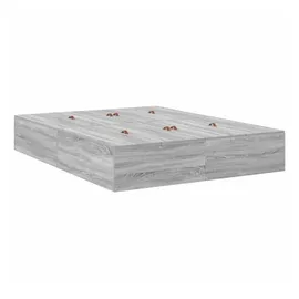 vidaXL Aufbewahrungsbettgestell 140 x 200 cm Grau