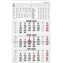 ZETTLER 3-Monatskalender 956 29,5x49cm 2026