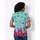 Classic Basics Kurzarmshirt CLASSIC BASICS "Kurzarm-Shirt", Damen, Gr. 52, grün (blaugrün, pink, bedruckt), 100% Baumwolle, gemustert, mehrfarbig, Rundhals, Shirts