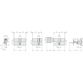 ABUS A93 Profil-Doppelzylinder 35/80 mm