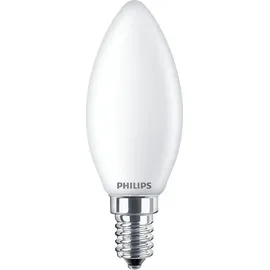 Philips LED E14 Lampe, 25 W, Kerzenform, nicht dimmbar, matt, warmweiß, 2er Pack, Weiß