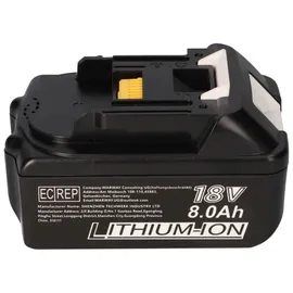 Makita 18V Akku passend für Makita Akku 18V 8Ah BL1860 BL1850 BL1850B BL1860 BL1860B BL1840B BL1840 BL1830 BL1835 BL1845 194204-5 LXT-400