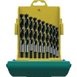CV Holzspiralbohrersatz 10tlg.D.3,4,5,6,7,8,9,10,11,12mm Maxxbox CV-Stahl
