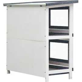 vidaXL Kleintierstall 4 Türen 120 x 60 x 100 cm grau