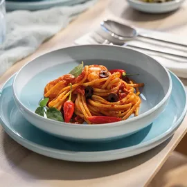 Villeroy & Boch Perlemor Aqua Pastaschale 22,2 cm blau 6er Set
