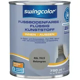 swingcolor 2in1 Flüssigkunststoff / Fußbodenfarbe RAL 7023 6151.D750.7023 (Betongrau, 750 ml, Seidenmatt)