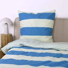 Tom Tailor BOLD STRIPES Grün/Blau 155 x 220 cm + 2 x 80 x 80 cm