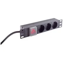 S/CONN maximum connectivity Steckdosenleiste 3-fach 0,25 m Schwarz/Silber