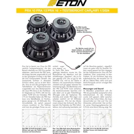 ETON PRA 13 – 13cm 2-Wege Lautsprecher Komponentensystem