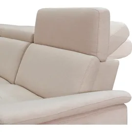 PLACES OF STYLE »Pareli, L-Form, 259cm,m. Recamiere, Echtleder, Kunstleder, Webstoff«, man. o. elektr. Relaxfunktion, USB/Kopfteilverstellg u. LED