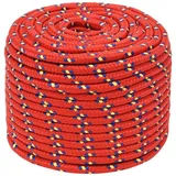 vidaXL Bootsseil Rot 12 mm 100 m Polypropylen