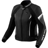 RevIt! Revit Xena 4 Damen Motorrad Lederjacke schwarz-weiss, Größe 38