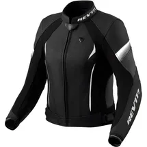RevIt! Revit Xena 4 Damen Motorrad Lederjacke schwarz-weiss, Größe 38