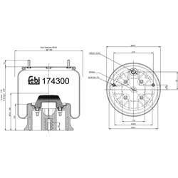 FEBI BILSTEIN Federbalg, Luftfederung 174300 550031220,3229004200
