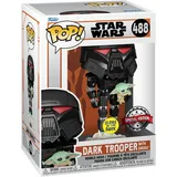 Funko Pop! Star Wars: - Dark Trooper with Grogu 488 Special Edition Glows - Leuchtet Im Dunkeln - Vinyl Figur