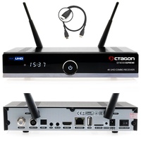 OCTAGON SF8008 UHD 4K Supreme Combo + 2TB Festplatte INTERN, Sat- Kabel- & DVB-T2 Receiver, E2 Linux & Define OS, mit Aufnahmefunktion, M.2 M Key, Gigabit LAN, Kartenleser, Sat to IP, WiFi
