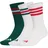 adidas 3-Streifen Dämpfende Sportswear Crew Socken 3er Pack Dunkelgrün/Weiß/Rot 40-42