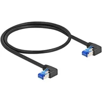 Delock RJ45 Netzwerkkabel Cat.6A S/FTP rechts gewinkelt 0,5 m schwarz