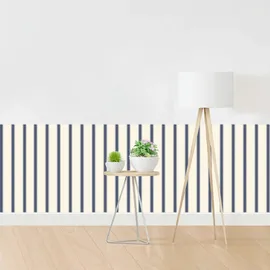 Queence Wandbordüre Dunkelblau 250 x 90 cm 0 g Blau