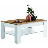 Hometrend Couchtisch BARLET - weiß-Artisan Eiche - 103 cm