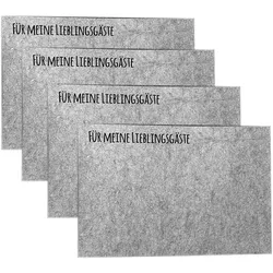 4er Platzset Tischset Platzdeckchen Untersetzer Platzmatten Filz