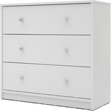 Home Affaire Kommode mit drei Schubladen, weiße Farbe, 72,4 x 68,3 x 30,1 cm