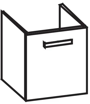 Artiqua 414 Waschtischunterschrank für Venticello 412450 Oxid Hellgrau quer, 414-WUT-V102-L-7183-721 414-WUT-V102-L-7183-721