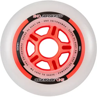 Powerslide ONE Rad 8 Einheiten - Milky / red - 100 mm