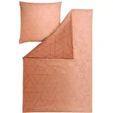 ESTELLA Mako Interlock Jersey Bettwäsche Svea Terracotta 135x200+80x80 cm