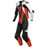 Dainese Laguna Seca 5, Lederkombi 1tlg. perforiert - Schwarz/Weiß/Neon-Rot - 48