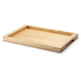 Continenta Tablett Gummibaum 54 x 36 cm Holz Braun