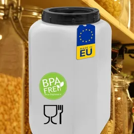 plasteo Frischhaltedose eckig transparent 4,5 l 6-teiliges Set