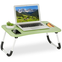 relaxdays Laptoptisch Grüner Laptoptisch grün|schwarz|weiß