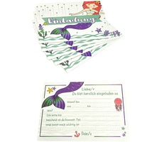 Oblique Unique® Einladungskarten Meerjungfrauen Party 6-er Karten Set Mermaid Meerjungfrau Einladungskarten Einladungen für Kindergeburtstag