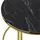 [en.casa] Couchtisch Aulum 50 x 70 cm Marmor, schwarz / Gold